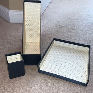 3 stationary desk set